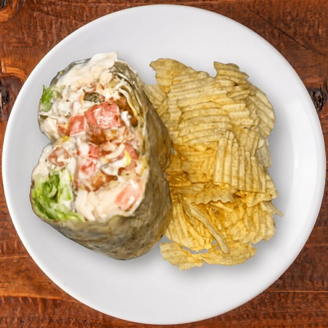 Crispy Chicken BLT Ranch Wrap.