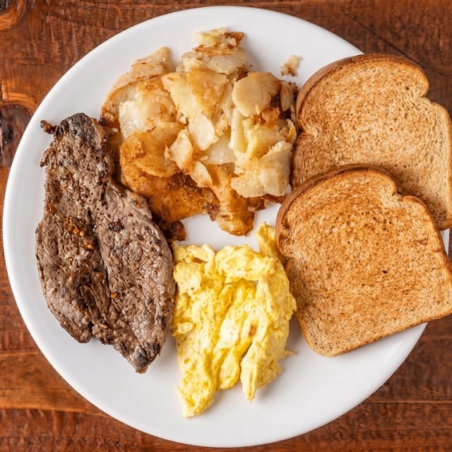 New York Strip & Eggs.