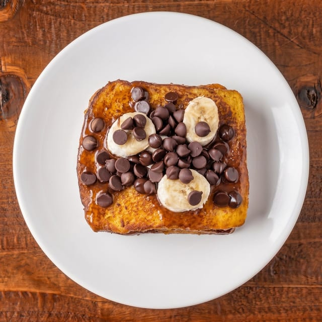 Banana Caramel Stuffed French Toast.