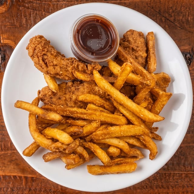 Kids Chicken Fingers & Fries.