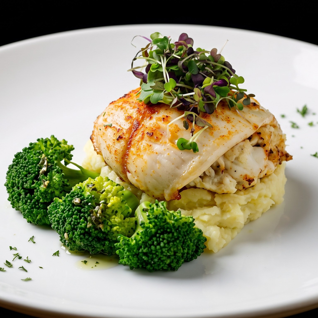 Broiled Stuffed Flounder with Crab Meat.