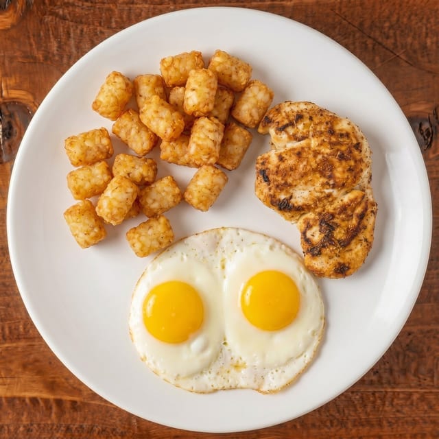Grilled Chicken & Eggs.