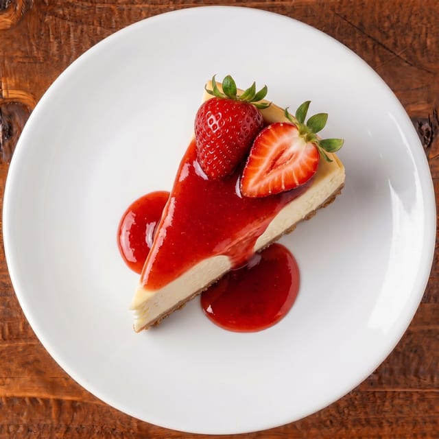 Cheesecake with Fruit.