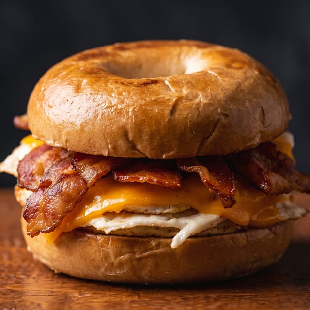 Egg Sandwich with Meat.